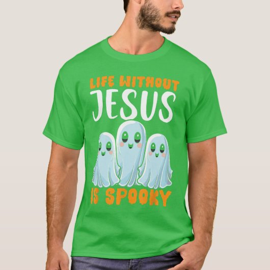Christliches Halloween Jesus Christus Trick oder B T-Shirt (Vorderseite)