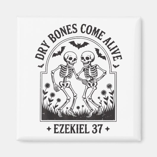 Christliches Halloween Trockene Knochen werden leb Magnet (Vorne)