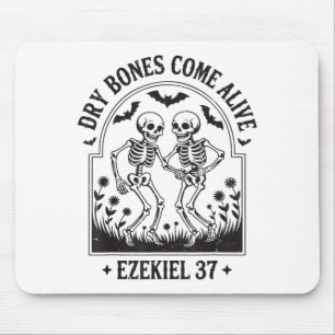Christliches Halloween Trockene Knochen werden leb Mousepad