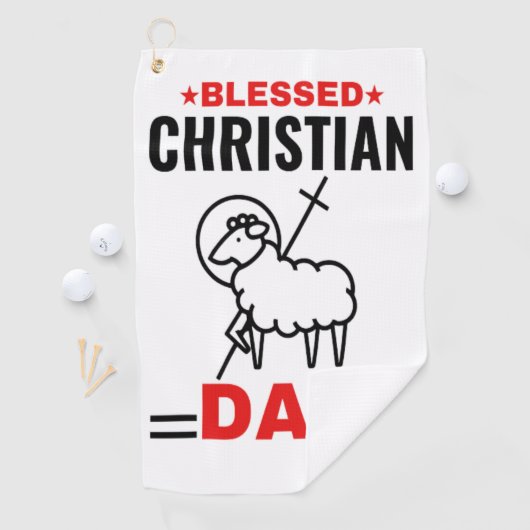 Christliches Handtuchgeschenk für Vater Golfhandtuch (Insitu)