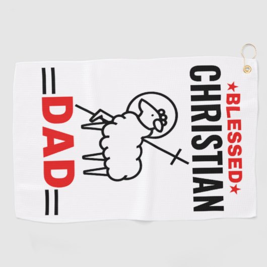 Christliches Handtuchgeschenk für Vater Golfhandtuch (Horizontal)