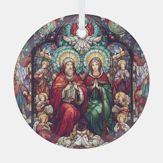 Christliches Hartglas Ornament Aus Glas (Vorderseite)