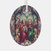 Christliches Hartglas Ornament Aus Glas (Vorderseite Rechts)
