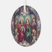 Christliches Hartglas Ornament Aus Glas (Vorderseite links)