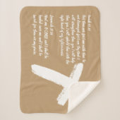 Christliches Heilgebet im Weißen Kreuz Sherpadecke (Vorderseite)