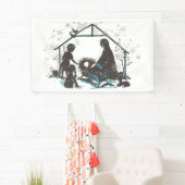 Christliches Heiliges Baby Jesus Weihnachtskrippe Banner (Insitu)