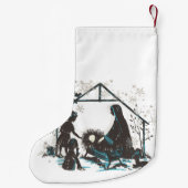 Christliches Heiliges Baby Jesus Weihnachtskrippe Kleiner Weihnachtsstrumpf (Rückseite)