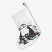 Christliches Heiliges Baby Jesus Weihnachtskrippe Kleiner Weihnachtsstrumpf (Rückseite (Hängend))