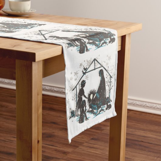 Christliches Heiliges Baby Jesus Weihnachtskrippe  Mittelgroßer Tischläufer (Beispiel)