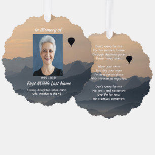 Christliches Heißluftballon-Andenken  Ornament Karte