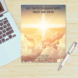 Christliches Himmlisches Cloud Church Business Briefbogen