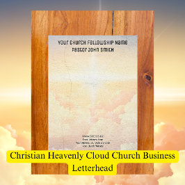 Christliches Himmlisches Cloud Church Business Briefbogen
