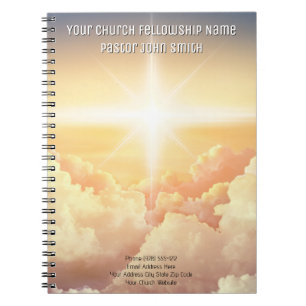 Christliches Himmlisches Cloud Church Business Notizblock