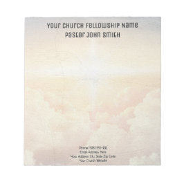 Christliches Himmlisches Cloud Church Business Notizblock