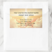 Christliches Himmlisches Cloud Church Business Rechteckiger Aufkleber (Tasche)
