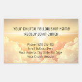 Christliches Himmlisches Cloud Church Business Rechteckiger Aufkleber (Vorderseite)