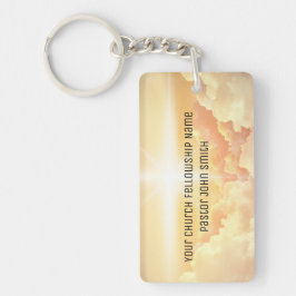 Christliches Himmlisches Cloud Church Business Schlüsselanhänger