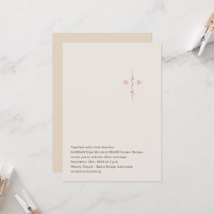 Christliches Hochzeits-Handlettering-Monogramm-Kre Einladung