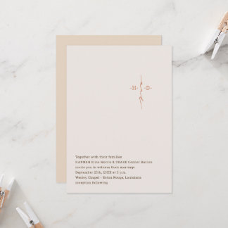 Christliches Hochzeits-Handlettering-Monogramm-Kre Einladung