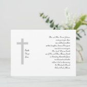 Christliches Hochzeitsglaubigkeit Liebe Kreuz 2 Einladung (Stehend Vorderseite)