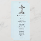 Christliches Hochzeitsprogramm für Blauflora Programm (Vorne/Hinten)