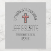 Christliches Hochzeitsweinlabel Weinetikett (Einzelnes Label)