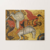Christliches Icon des Großen Märtyrers George Orth Puzzle (Horizontal)