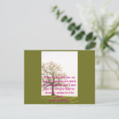 Christliches inspirierendes Zitat Postkarte (Stehend Vorderseite)