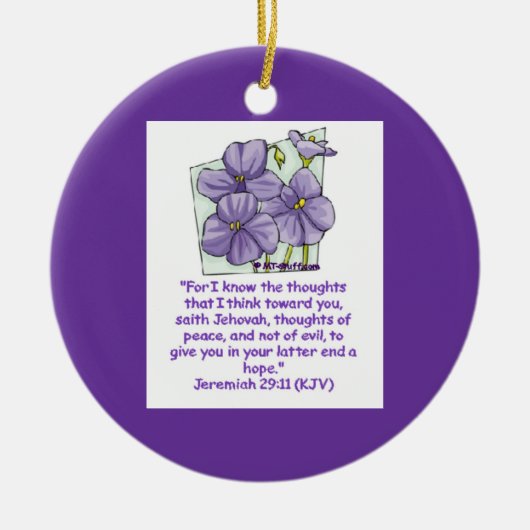 Christliches Jeremiah 29:11 Keramik Ornament (Vorne)