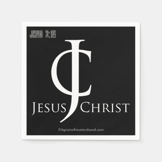 Christliches Jesus-Christus-Logo Serviette (Vorderseite)