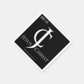 Christliches Jesus-Christus-Logo Serviette (Ecke)