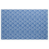 Christliches Jesus Fish Muster Blau  Stoff (Fat Quarter (45,7 x 55,9 cm))