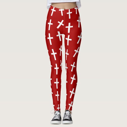 Christliches Jesus-Kreuz Leggings (Vorderseite)