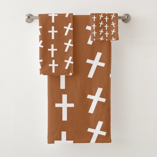 Christliches Jesus-Kreuz-Ostermuster Badhandtuch Set (Insitu)