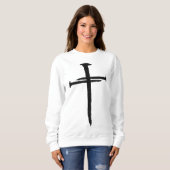Christliches Jesus Nail Cross Sweatshirt (Vorne ganz)
