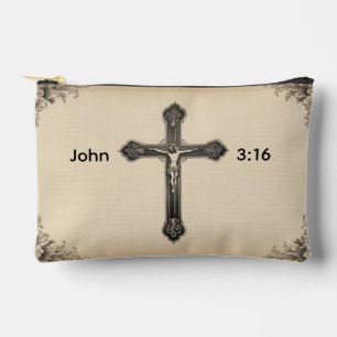 Christliches Johannes 3:16 Kruzifix Zubehörtasche
