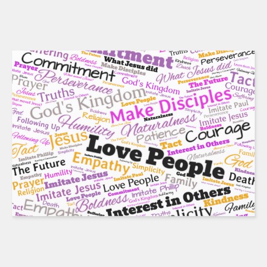 Christliches JW LPMD Geschenkpapier Set 01 (Vorderseite)