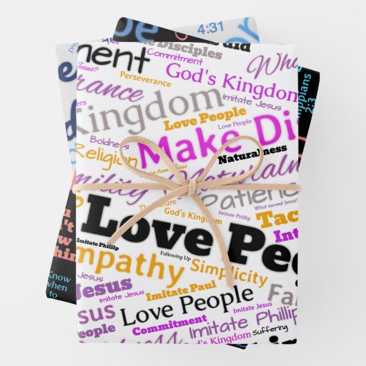 Christliches JW LPMD Geschenkpapier Set 01 (Beispiel)