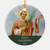 Christliches katholisches Foto Glücklicher Valenti Keramik Ornament (Vorne)