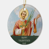 Christliches katholisches Foto Glücklicher Valenti Keramik Ornament (Links)