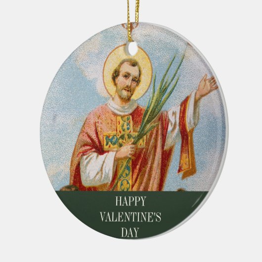 Christliches katholisches Foto Glücklicher Valenti Keramik Ornament (Links)