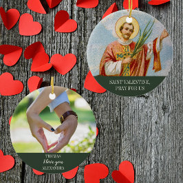 Christliches katholisches Foto St. Valentinstag Keramik Ornament