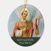 Christliches katholisches Foto St. Valentinstag Keramik Ornament (Links)
