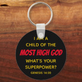 Christliches KIND DER HÖCHSTEN GOTT-Supermacht Schlüsselanhänger (Vorderseite)