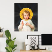 Christliches Kind Segen von Émile Munier CC0010 Poster (Heimbüro)