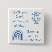 Christliches Kindergebet Blau | Button (Vorderseite)