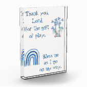 Christliches Kindergebet Blau | Fotoblock (Links)