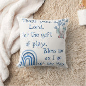 Christliches Kindergebet Blau | Kissen (Decke)