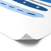 Christliches Kindergebet Blau | Poster (Ecke)