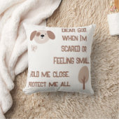 Christliches Kindergebet Brown & White | Kissen (Decke)